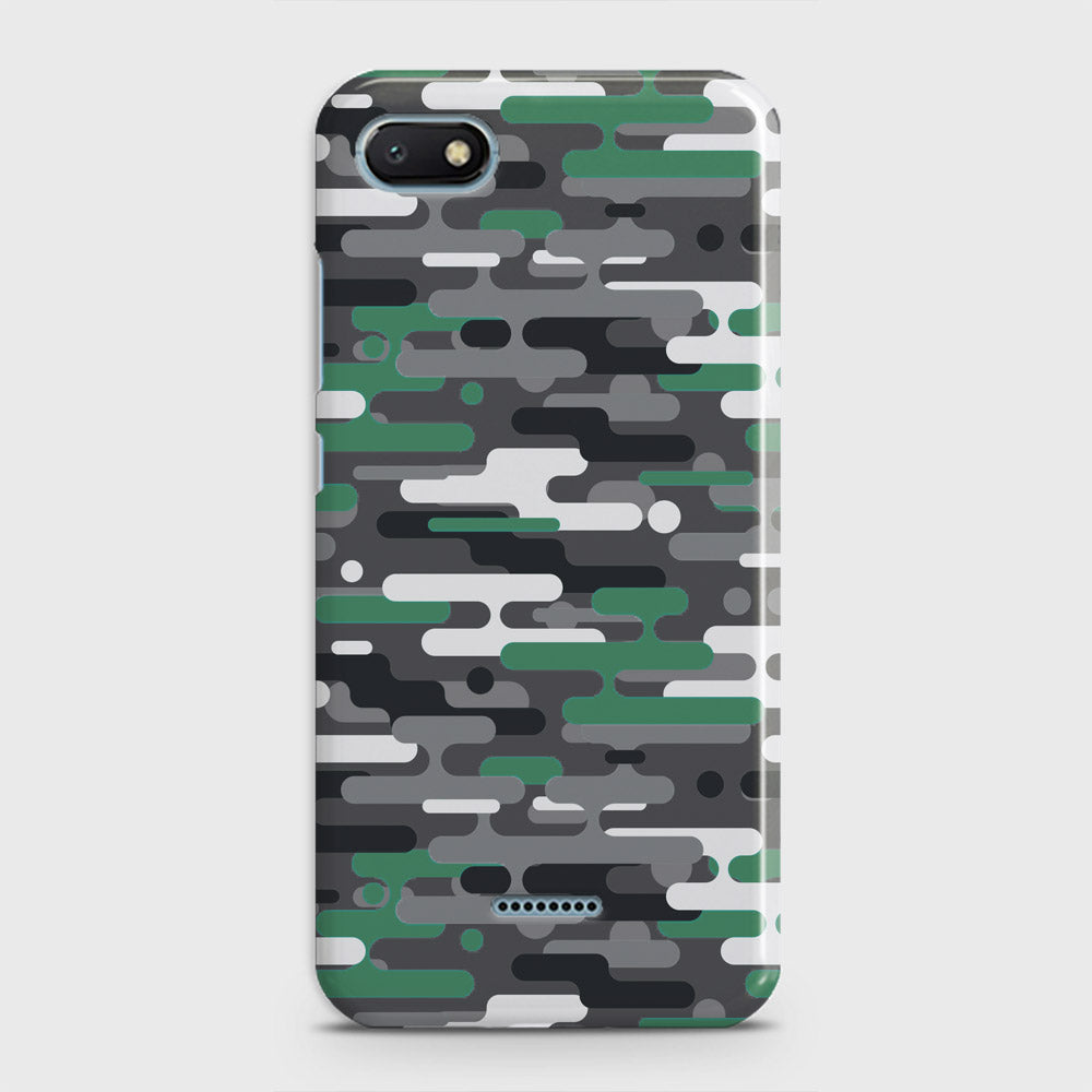 Xiaomi Redmi 6A Cover - Camo Series 2 - Green & Grey Design - Matte Finish - Snap On Hard Case with LifeTime Colors Guarantee