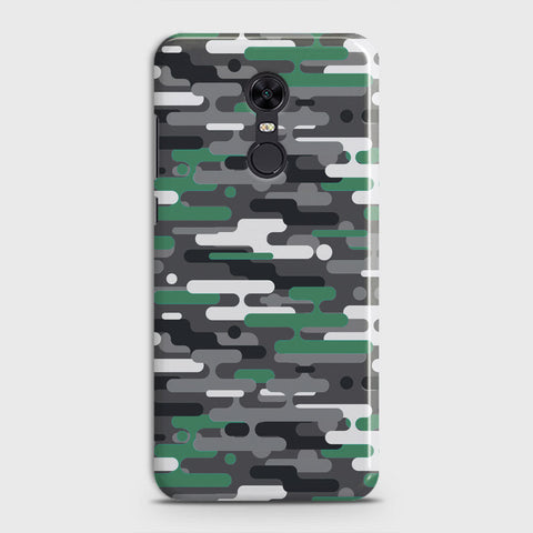 Redmi 5 Plus  Cover - Camo Series 2 - Green & Grey Design - Matte Finish - Snap On Hard Case with LifeTime Colors Guarantee
