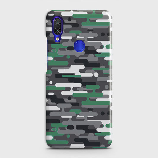 Xiaomi Redmi Note 7 Pro Cover - Camo Series 2 - Green & Grey Design - Matte Finish - Snap On Hard Case with LifeTime Colors Guarantee