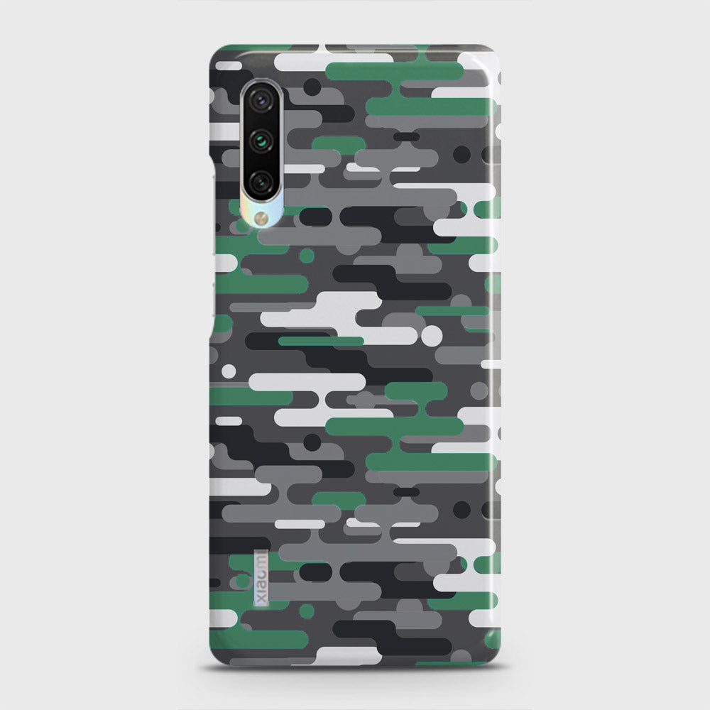 Xiaomi Mi A3 Cover - Camo Series 2 - Green & Grey Design - Matte Finish - Snap On Hard Case with LifeTime Colors Guarantee