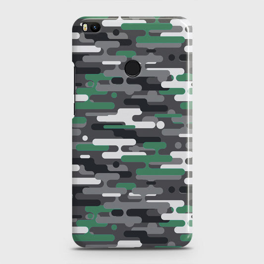 Xiaomi Mi Max 2 Cover - Camo Series 2 - Green & Grey Design - Matte Finish - Snap On Hard Case with LifeTime Colors Guarantee