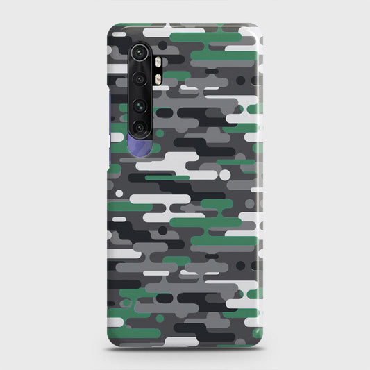 Xiaomi Mi Note 10 Lite Cover - Camo Series 2 - Green & Grey Design - Matte Finish - Snap On Hard Case with LifeTime Colors Guarantee (Fast Delivery)(M)