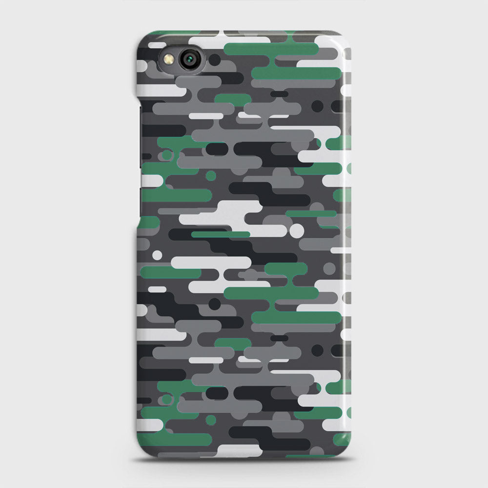 Xiaomi Redmi Go Cover - Camo Series 2 - Green & Grey Design - Matte Finish - Snap On Hard Case with LifeTime Colors Guarantee