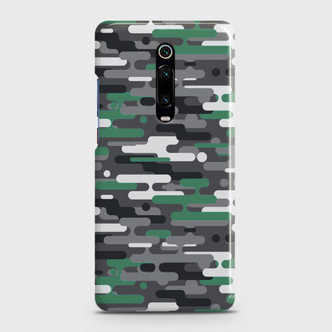 Xiaomi Mi 9T Cover - Camo Series 2 - Green & Grey Design - Matte Finish - Snap On Hard Case with LifeTime Colors Guarantee