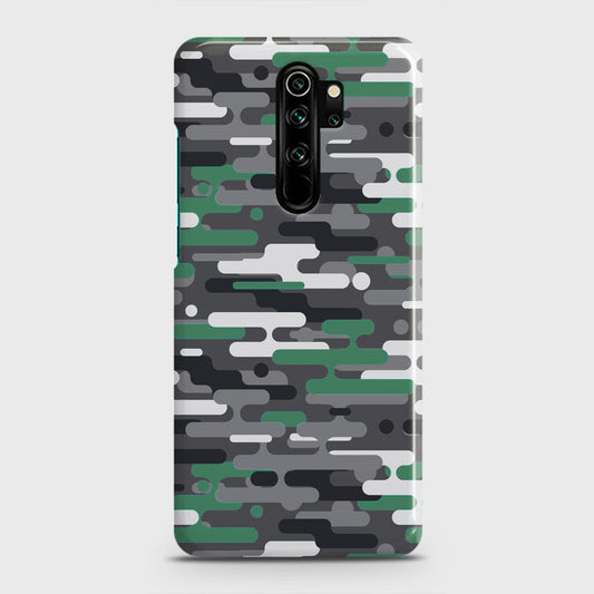 Xiaomi Redmi Note 8 Pro Cover - Camo Series 2 - Green & Grey Design - Matte Finish - Snap On Hard Case with LifeTime Colors Guarantee