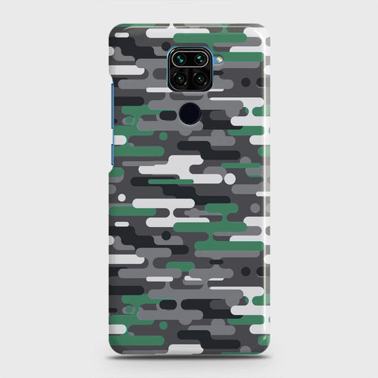 Xiaomi Redmi Note 9 Cover - Camo Series 2 - Green & Grey Design - Matte Finish - Snap On Hard Case with LifeTime Colors Guarantee