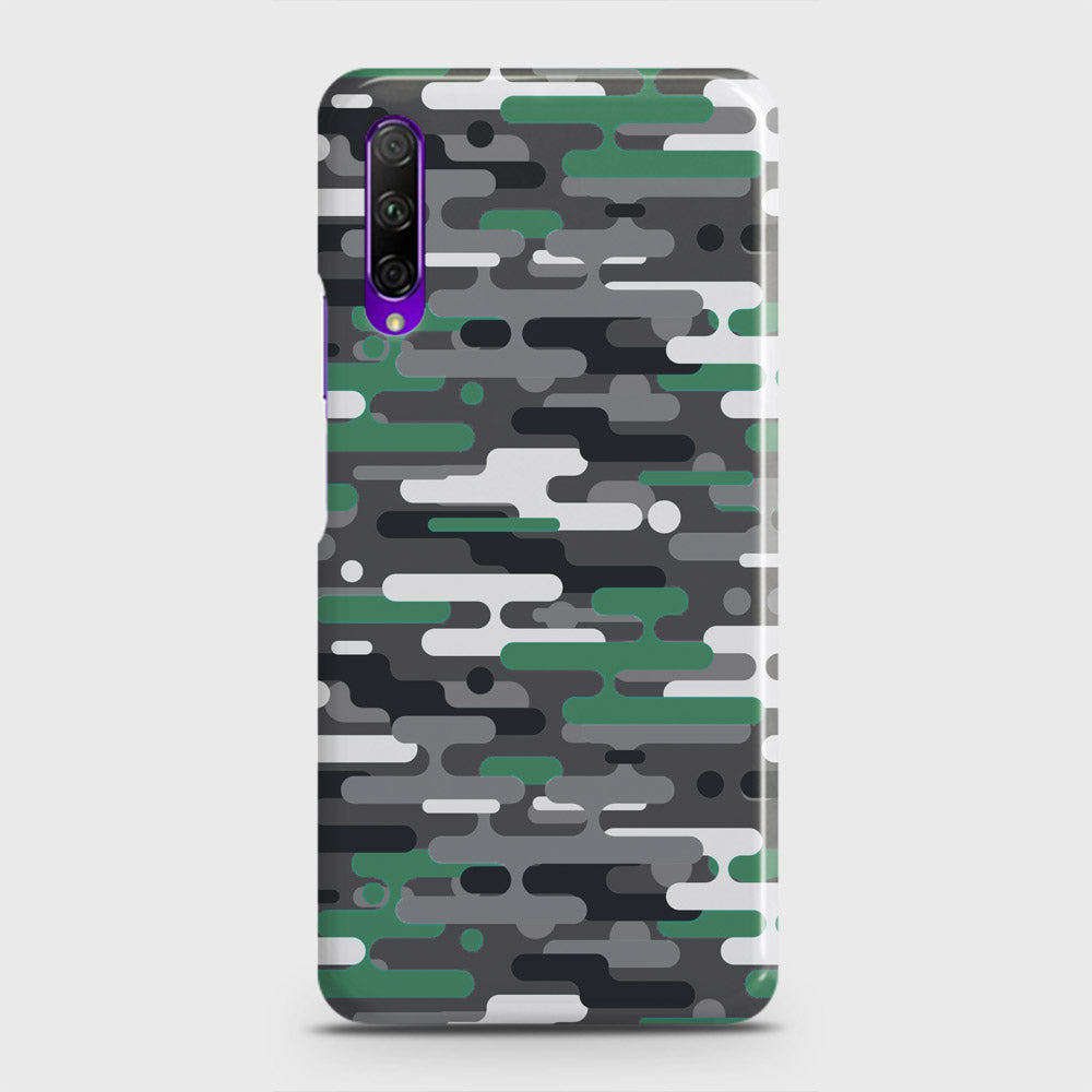 Honor 9X Cover - Camo Series 2 - Green & Grey Design - Matte Finish - Snap On Hard Case with LifeTime Colors Guarantee