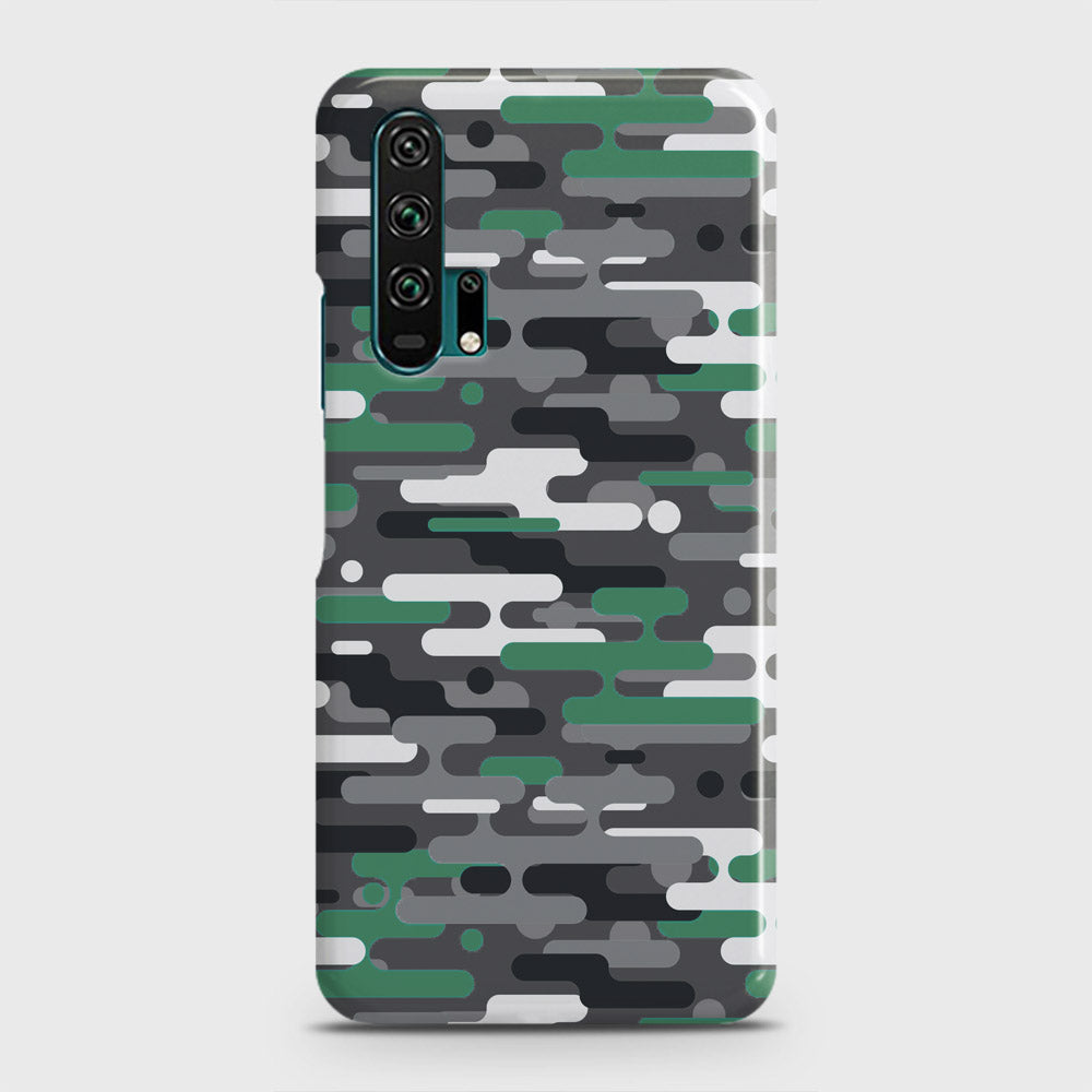 Honor 20 Pro Cover - Camo Series 2 - Green & Grey Design - Matte Finish - Snap On Hard Case with LifeTime Colors Guarantee