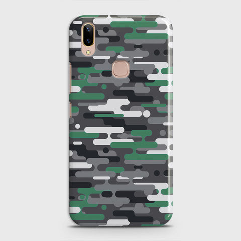 Vivo V9 / V9 Youth Cover - Camo Series 2 - Green & Grey Design - Matte Finish - Snap On Hard Case with LifeTime Colors Guarantee