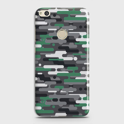 Huawei Honor 8 Lite Cover - Camo Series 2 - Green & Grey Design - Matte Finish - Snap On Hard Case with LifeTime Colors Guarantee