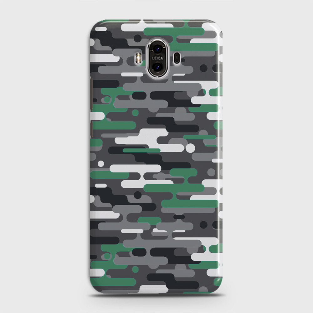 Huawei Mate 10 Cover - Camo Series 2 - Green & Grey Design - Matte Finish - Snap On Hard Case with LifeTime Colors Guarantee