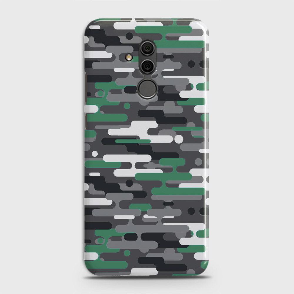 Huawei Mate 20 Lite Cover - Camo Series 2 - Green & Grey Design - Matte Finish - Snap On Hard Case with LifeTime Colors Guarantee