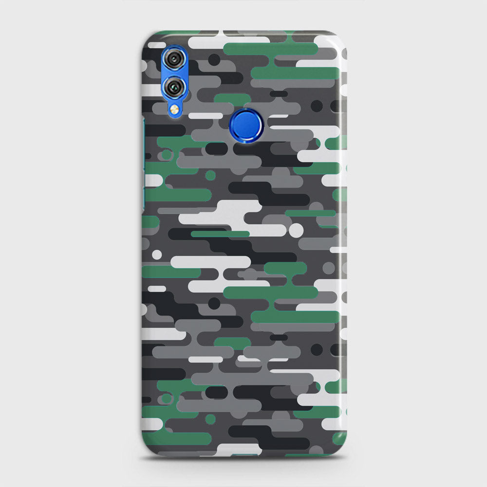 Huawei P smart 2019 Cover - Camo Series 2 - Green & Grey Design - Matte Finish - Snap On Hard Case with LifeTime Colors Guarantee