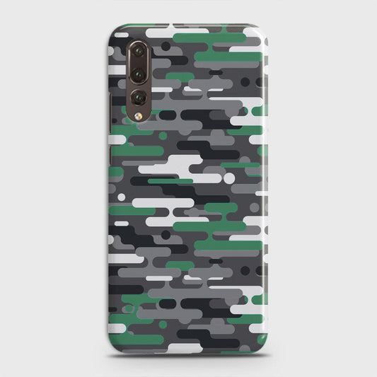 Huawei P20 Pro Cover - Camo Series 2 - Green & Grey Design - Matte Finish - Snap On Hard Case with LifeTime Colors Guarantee