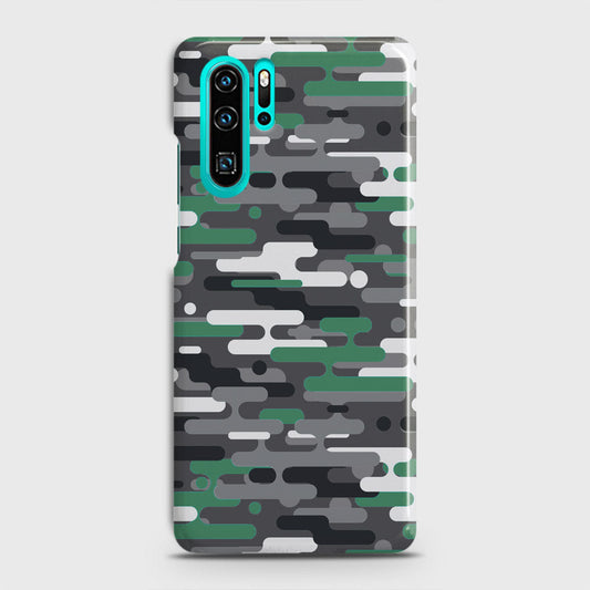 Huawei P30 Pro Cover - Camo Series 2 - Green & Grey Design - Matte Finish - Snap On Hard Case with LifeTime Colors Guarantee