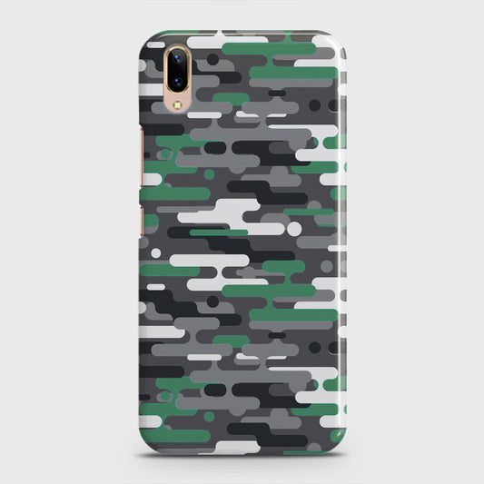 Vivo V11 Pro Cover - Camo Series 2 - Green & Grey Design - Matte Finish - Snap On Hard Case with LifeTime Colors Guarantee