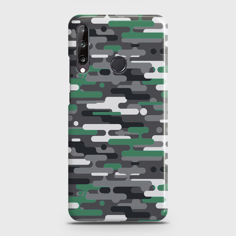 Huawei Y7p  Cover - Camo Series 2 - Green & Grey Design - Matte Finish - Snap On Hard Case with LifeTime Colors Guarantee