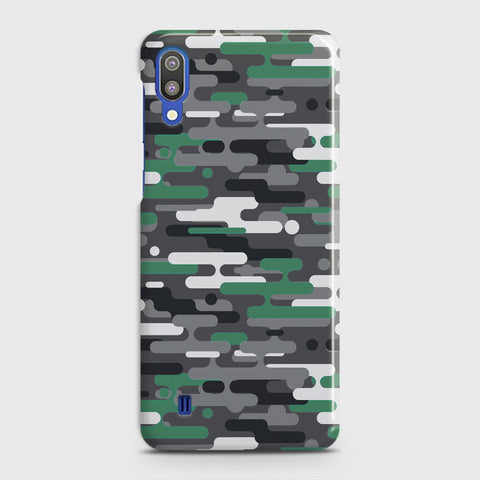 Samsung Galaxy M10 Cover - Camo Series 2 - Green & Grey Design - Matte Finish - Snap On Hard Case with LifeTime Colors Guarantee