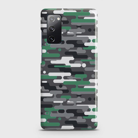 Samsung Galaxy S20 FE Cover - Camo Series 2 - Green & Grey Design - Matte Finish - Snap On Hard Case with LifeTime Colors Guarantee