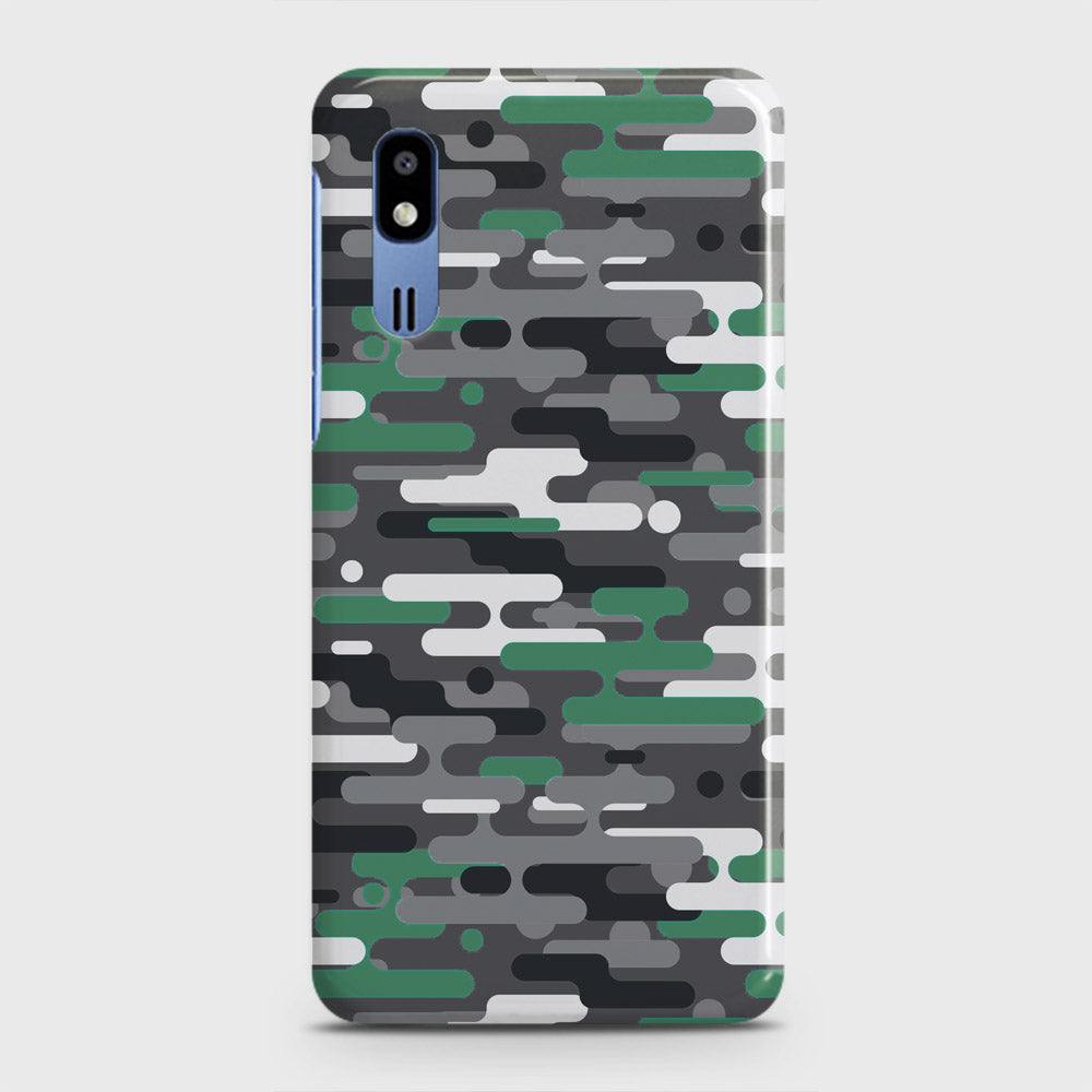 Samsung Galaxy A2 Core Cover - Camo Series 2 - Green & Grey Design - Matte Finish - Snap On Hard Case with LifeTime Colors Guarantee