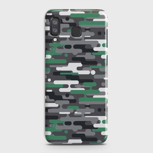 Samsung Galaxy A9 Star Cover - Camo Series 2 - Green & Grey Design - Matte Finish - Snap On Hard Case with LifeTime Colors Guarantee