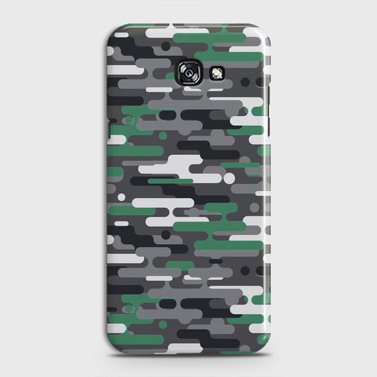 Samsung Galaxy A5 2017 Cover - Camo Series 2 - Green & Grey Design - Matte Finish - Snap On Hard Case with LifeTime Colors Guarantee