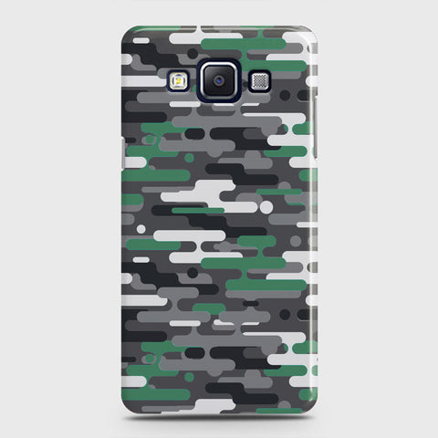 Samsung Galaxy E5 Cover - Camo Series 2 - Green & Grey Design - Matte Finish - Snap On Hard Case with LifeTime Colors Guarantee