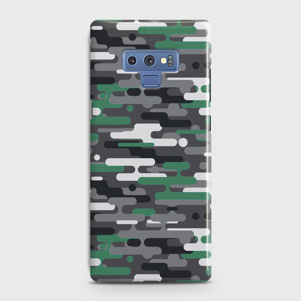 Samsung Galaxy Note 9 Cover - Camo Series 2 - Green & Grey Design - Matte Finish - Snap On Hard Case with LifeTime Colors Guarantee