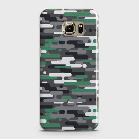 Samsung Galaxy S6 Edge Plus Cover - Camo Series 2 - Green & Grey Design - Matte Finish - Snap On Hard Case with LifeTime Colors Guarantee