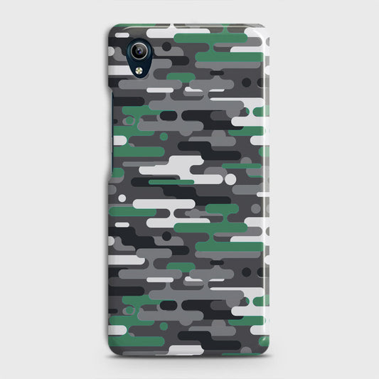 Vivo Y91C Cover - Camo Series 2 - Green & Grey Design - Matte Finish - Snap On Hard Case with LifeTime Colors Guarantee
