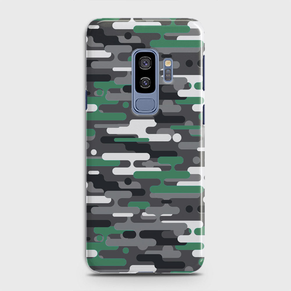 Samsung Galaxy S9 Plus Cover - Camo Series 2 - Green & Grey Design - Matte Finish - Snap On Hard Case with LifeTime Colors Guarantee