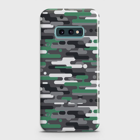 Samsung Galaxy S10e Cover - Camo Series 2 - Green & Grey Design - Matte Finish - Snap On Hard Case with LifeTime Colors Guarantee