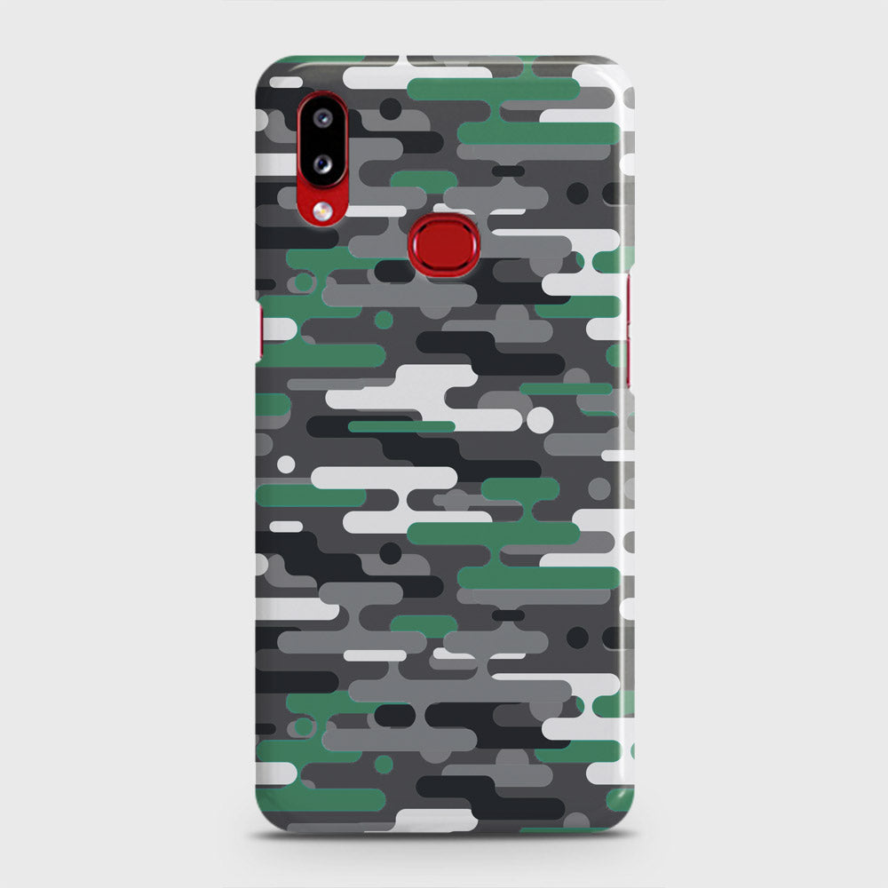 Samsung Galaxy A10s Cover - Camo Series 2 - Green & Grey Design - Matte Finish - Snap On Hard Case with LifeTime Colors Guarantee