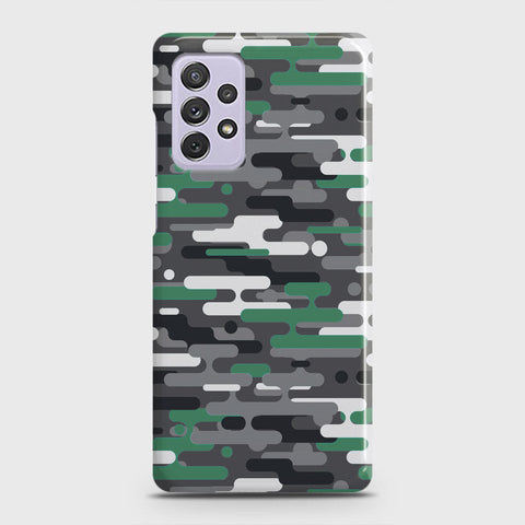 Samsung Galaxy A72 Cover - Camo Series 2 - Green & Grey Design - Matte Finish - Snap On Hard Case with LifeTime Colors Guarantee