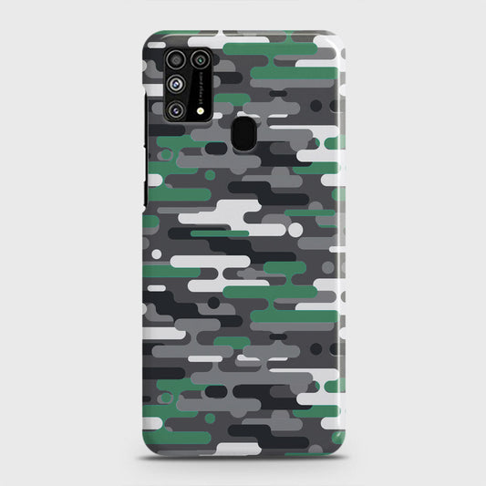 Samsung Galaxy M31 Cover - Camo Series 2 - Green & Grey Design - Matte Finish - Snap On Hard Case with LifeTime Colors Guarantee