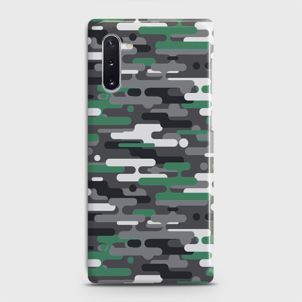 Samsung Galaxy Note 10 Cover - Camo Series 2 - Green & Grey Design - Matte Finish - Snap On Hard Case with LifeTime Colors Guarantee