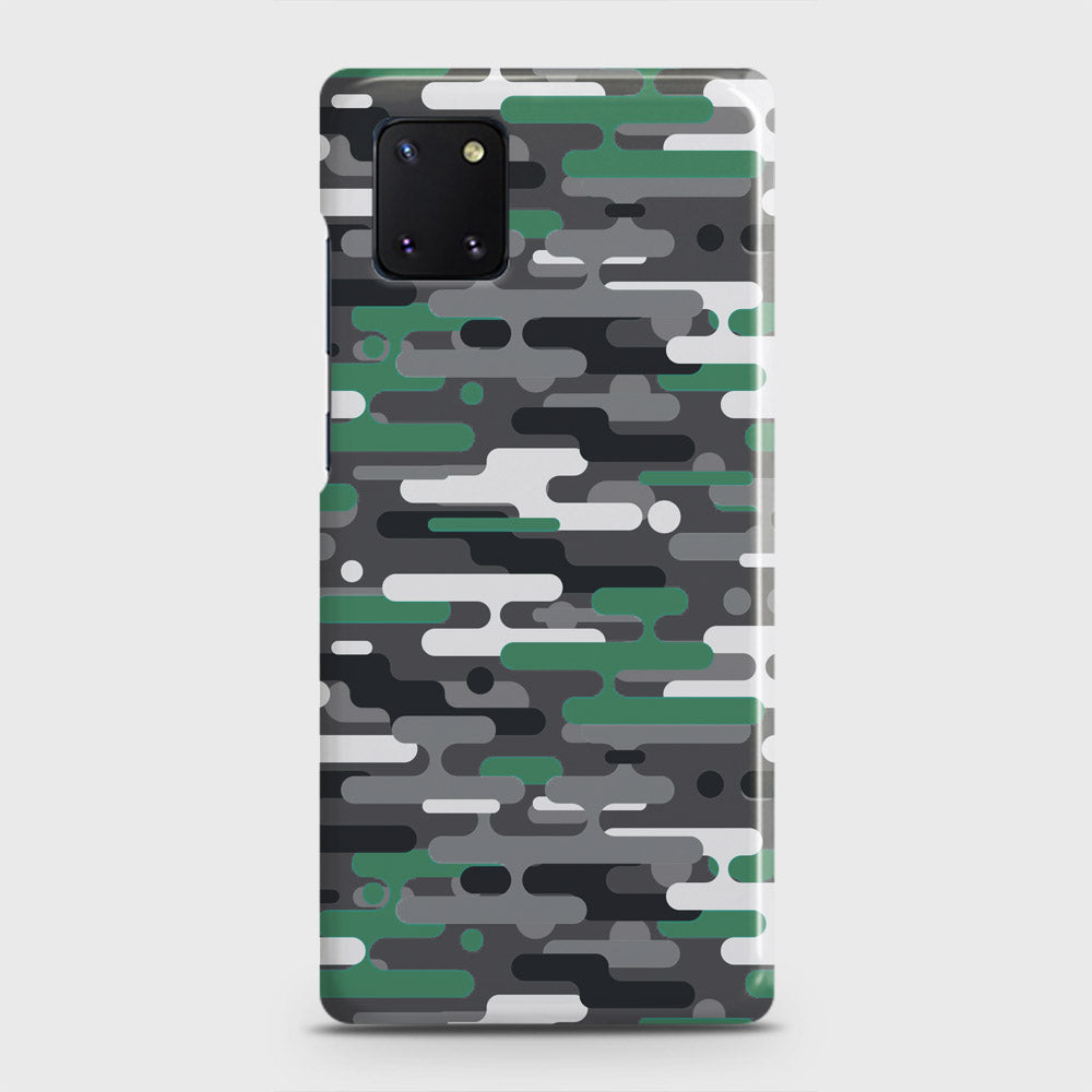 Samsung Galaxy Note 10 Lite Cover - Camo Series 2 - Green & Grey Design - Matte Finish - Snap On Hard Case with LifeTime Colors Guarantee