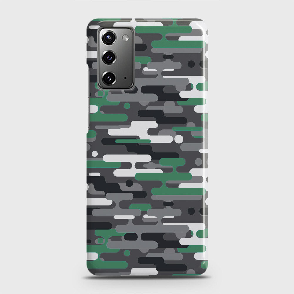 Samsung Galaxy Note 20 Cover - Camo Series 2 - Green & Grey Design - Matte Finish - Snap On Hard Case with LifeTime Colors Guarantee