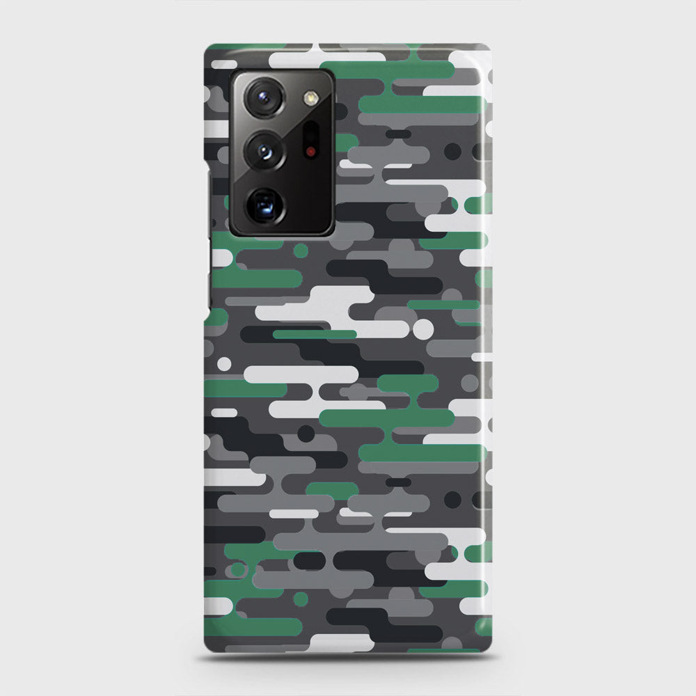 Samsung Galaxy Note 20 Ultra Cover - Camo Series 2 - Green & Grey Design - Matte Finish - Snap On Hard Case with LifeTime Colors Guarantee