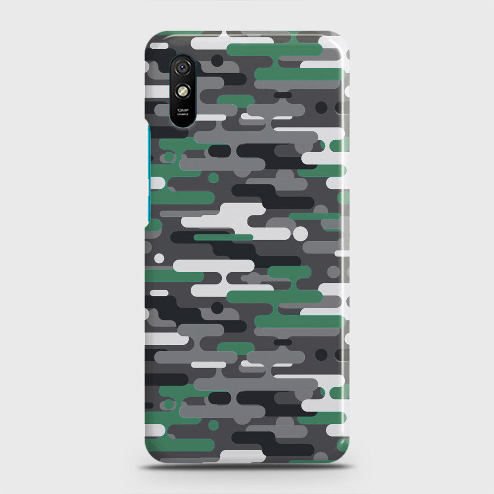Xiaomi Redmi 9A Cover - Camo Series 2 - Green & Grey Design - Matte Finish - Snap On Hard Case with LifeTime Colors Guarantee