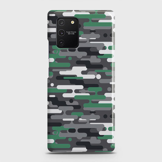 Samsung Galaxy M80s Cover - Camo Series 2 - Green & Grey Design - Matte Finish - Snap On Hard Case with LifeTime Colors Guarantee