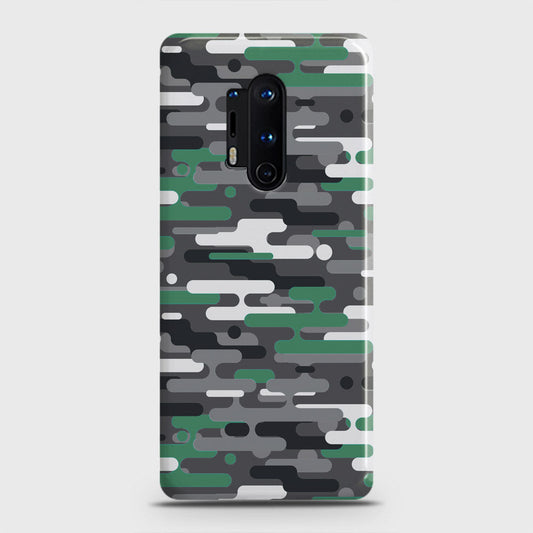 OnePlus 8 Pro Cover - Camo Series 2 - Green & Grey Design - Matte Finish - Snap On Hard Case with LifeTime Colors Guarantee