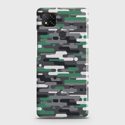 Xiaomi Redmi 9C Cover - Camo Series 2 - Green & Grey Design - Matte Finish - Snap On Hard Case with LifeTime Colors Guarantee