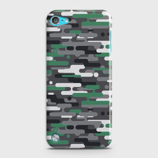 iPod Touch 5 Cover - Camo Series 2 - Green & Grey Design - Matte Finish - Snap On Hard Case with LifeTime Colors Guarantee