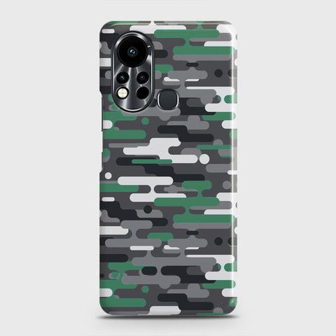 Infinix Hot 11s Cover - Camo Series 2 - Green & Grey Design - Matte Finish - Snap On Hard Case with LifeTime Colors Guarantee