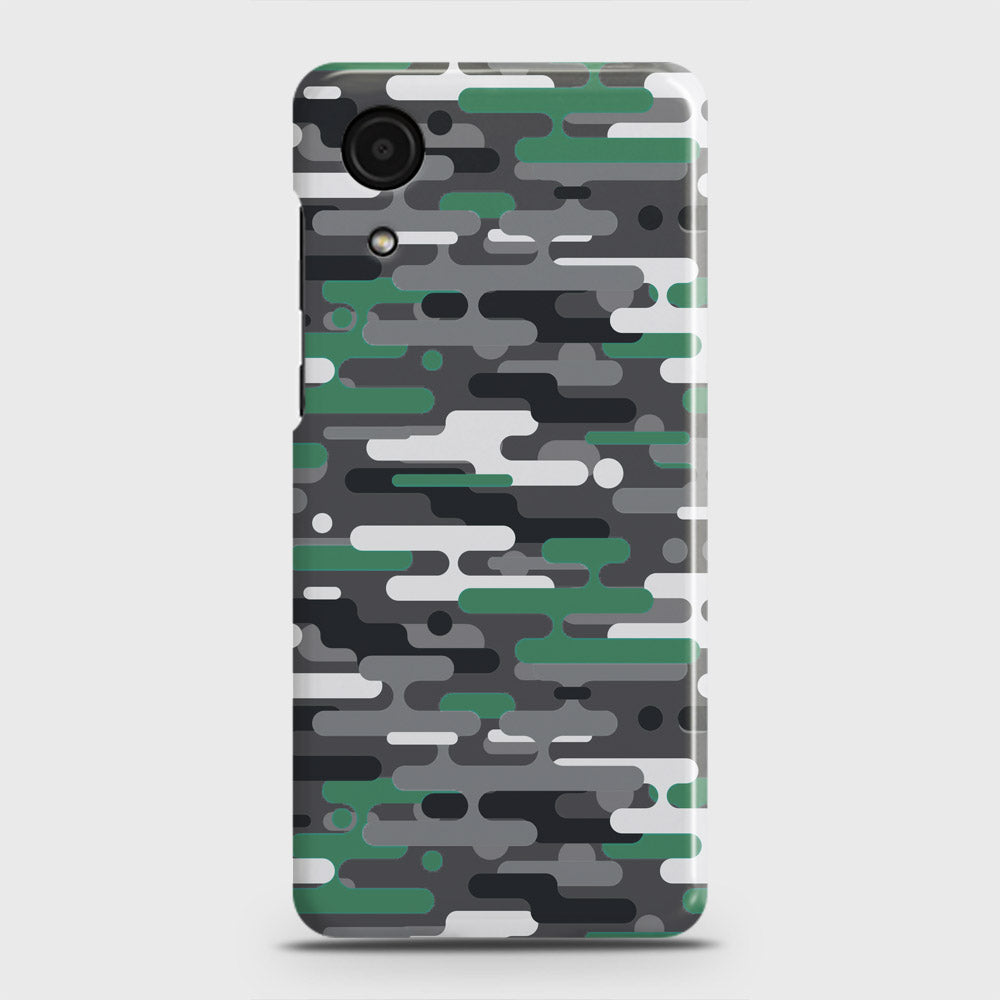 Samsung Galaxy A03 Core Cover - Camo Series 2 - Green & Grey Design - Matte Finish - Snap On Hard Case with LifeTime Colors Guarantee