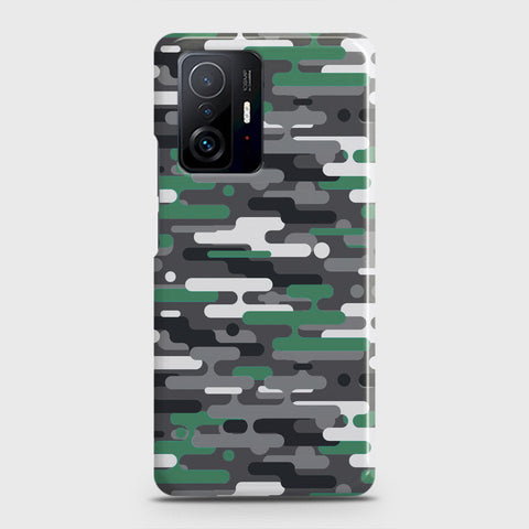 Xiaomi 11T Cover - Camo Series 2 - Green & Grey Design - Matte Finish - Snap On Hard Case with LifeTime Colors Guarantee