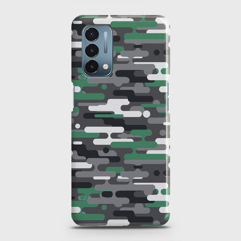 OnePlus Nord N200 5G Cover - Camo Series 2 - Green & Grey Design - Matte Finish - Snap On Hard Case with LifeTime Colors Guarantee