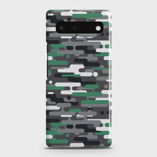 Google Pixel 6 Cover - Camo Series 2 - Green & Grey Design - Matte Finish - Snap On Hard Case with LifeTime Colors Guarantee