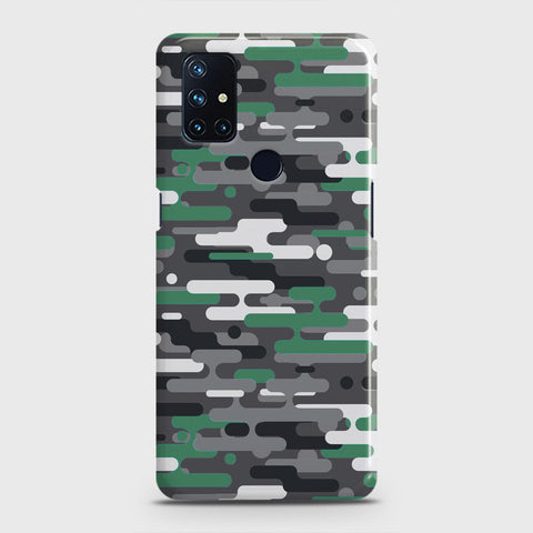 OnePlus Nord N10 5G Cover - Camo Series 2 - Green & Grey Design - Matte Finish - Snap On Hard Case with LifeTime Colors Guarantee